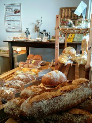 So much beautiful bread! at Pain de BRUN in Tokyo