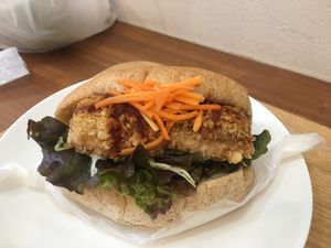 Tofu cutlet sandwich at Pain de BRUN in Tokyo