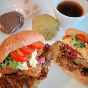 SoyPowder ball sand. Humus sand. Cookies. at Pain de BRUN in Tokyo