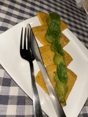 Chickpea flatbread  at Vegan Casa in Patnem