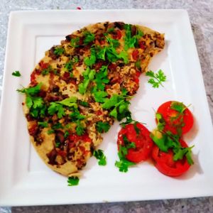 Chickpea Omelette  at Vegan Casa in Patnem