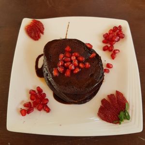 Chocolate pancakes at Vegan Casa in Patnem