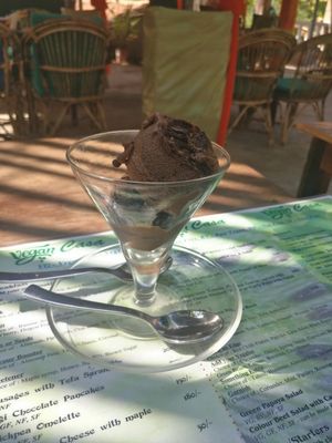 Chocolate ice cream at Vegan Casa in Patnem