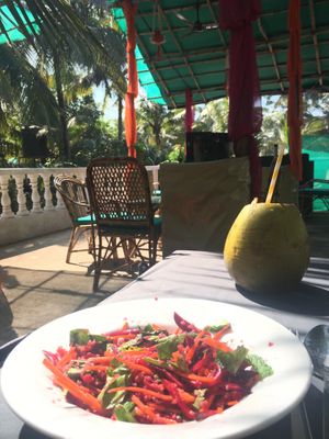 Beautiful salad  at Vegan Casa in Patnem