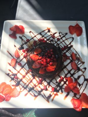 Chocolate pancakes are SO good  at Vegan Casa in Patnem