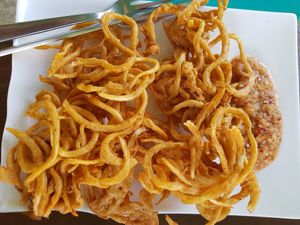curly fries at Vegan Casa in Patnem