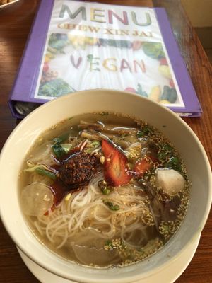 Noodle soup for 30baht  at Chew Xin Jai in Pai