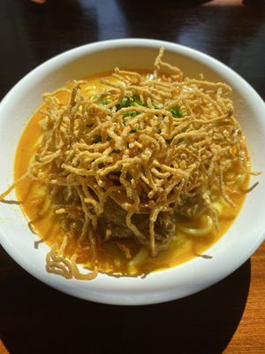 kao soi was very yummy   at Chew Xin Jai in Pai