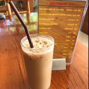 Penang white coffee is incredible!!!!! at Chew Xin Jai in Pai