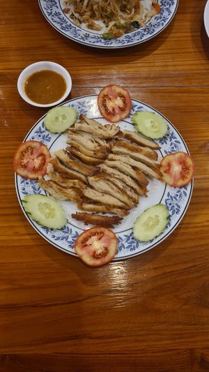 Fried soy protein. at Chew Xin Jai in Pai