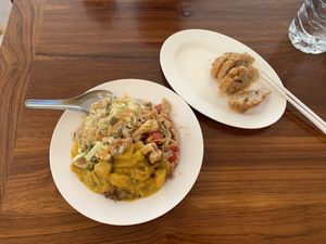 Soy chicken was the best part! at Chew Xin Jai in Pai