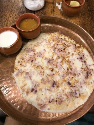 Onion Uttapam (Vegan) at True Thomas in Varkala