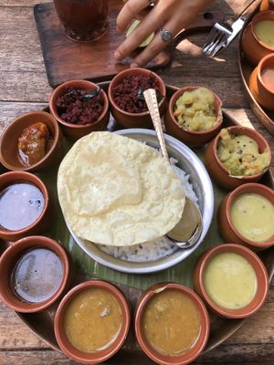 Amazing Vegan Thali meal! at True Thomas in Varkala