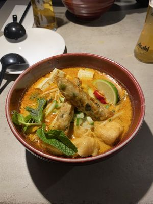 This is the Vegan Laksa, it’s as good as it looks   at Laksamania in London