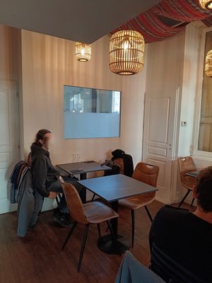Inside the restaurant at Le Comptoir Syrien in Saint-etienne