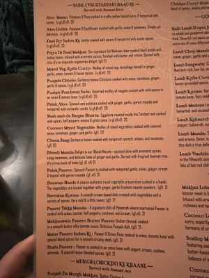 Vegetarian only section as of Oct 29, 2024  at Pakeezah in Bozeman