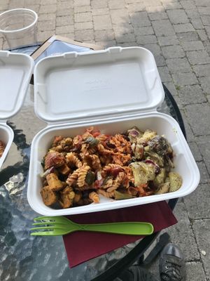 Chickpea, pasta and potato salad. at Trim 'n Healthy in Trim