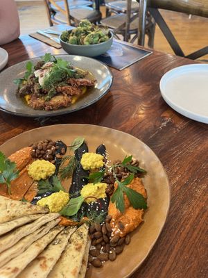 Brussels sprouts, fritters and tasting plate  at Naim  in Paddington