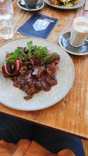 Fable mushroom, sweet potato and pesto at Naim  in Paddington