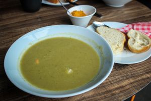 broccoli soup at The Soup Company in Vik