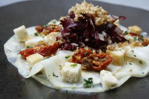 Celeriac carpaccio at The Meets Restaurant in Amsterdam