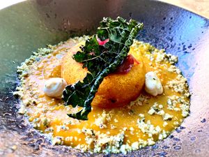 Pumpkin flan at The Meets Restaurant in Amsterdam