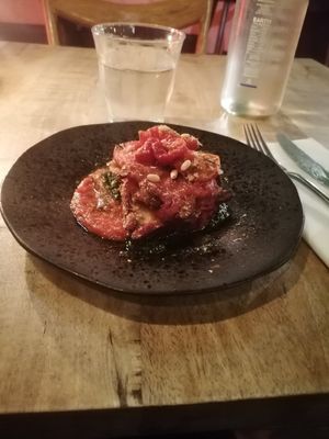 Lasagna with eggplant at The Meets Restaurant in Amsterdam