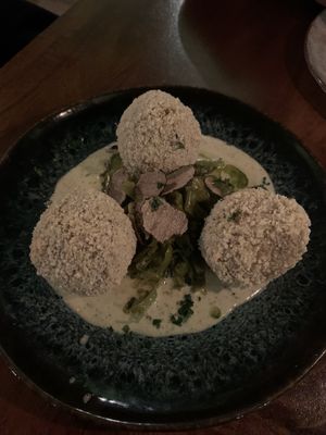 Arancini fried rice balls  at The Meets Restaurant in Amsterdam