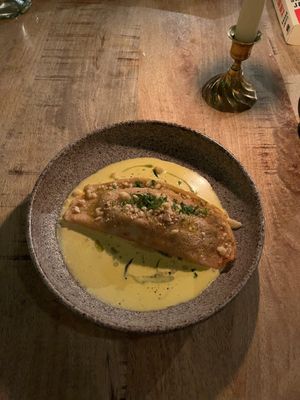 Artichoke crêpe at The Meets Restaurant in Amsterdam