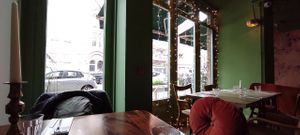 Fun and cozy interior at The Meets Restaurant in Amsterdam