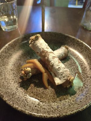 Cannoli with pistacho Cream at The Meets Restaurant in Amsterdam