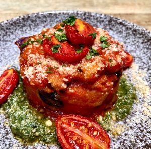 Melanzane alla parmigiana at The Meets Restaurant in Amsterdam