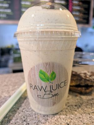 Gainzter smoothie with plant based protein at Raw Juice Bar in Bridgetown
