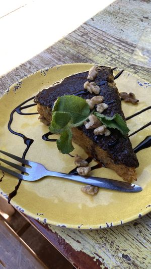 Damn good carrot cakee  at Roots in San Pedro De Atacama