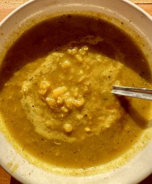 Pumpkin coco curry - 250Rs  at Body & Soul Health Kitchen in Arambol