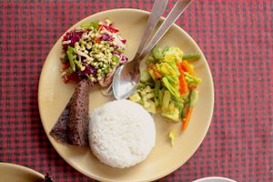 Steamed Veggies  at Body & Soul Health Kitchen in Arambol