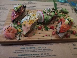 Quinoa sushi at Organic Kitchen in Casablanca