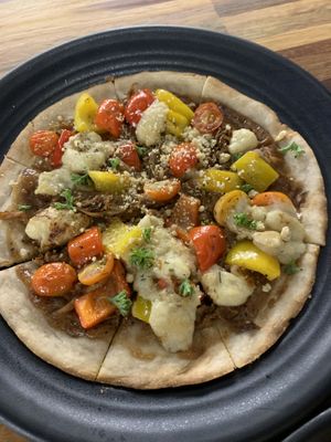 Vegan pizza  at Pando Cafe in Kota Kinabalu