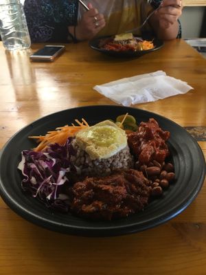 Nasi lemak  at Pando Cafe in Kota Kinabalu