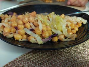 Main / Stir-fry cheakpeas with kimchi at Restaurante Amaltea in Cordoba
