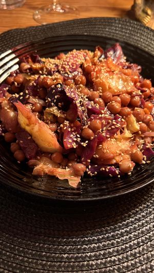 Wok de Garbanzos  at Restaurante Amaltea in Cordoba