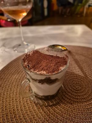 Tiramisu vegetarisch at Restaurante Amaltea in Cordoba