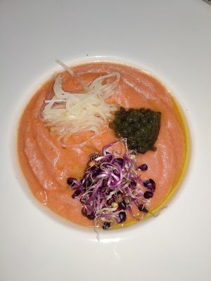 Salmorejo at Restaurante Amaltea in Cordoba