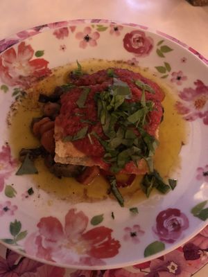 Vegan lasagna  at Restaurante Amaltea in Cordoba