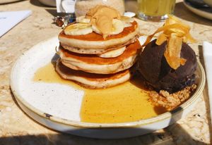 Pancakes (vegan) at Grand Café Lochergut in Zurich