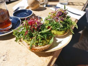 Avocado Toast (vegan) at Grand Café Lochergut in Zurich