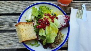 Salad at Grand Café Lochergut in Zurich