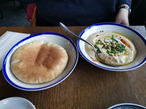 Hummus at Grand Café Lochergut in Zurich