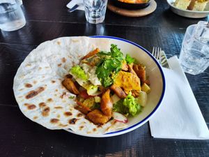 Planted chicken shawarma at Grand Café Lochergut in Zurich