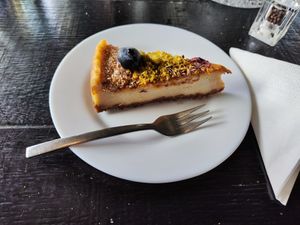 Cheesecake at Grand Café Lochergut in Zurich
